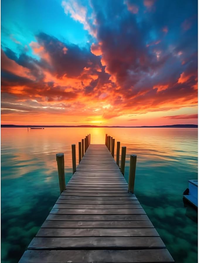 Coucher de soleil plage Diamond Painting