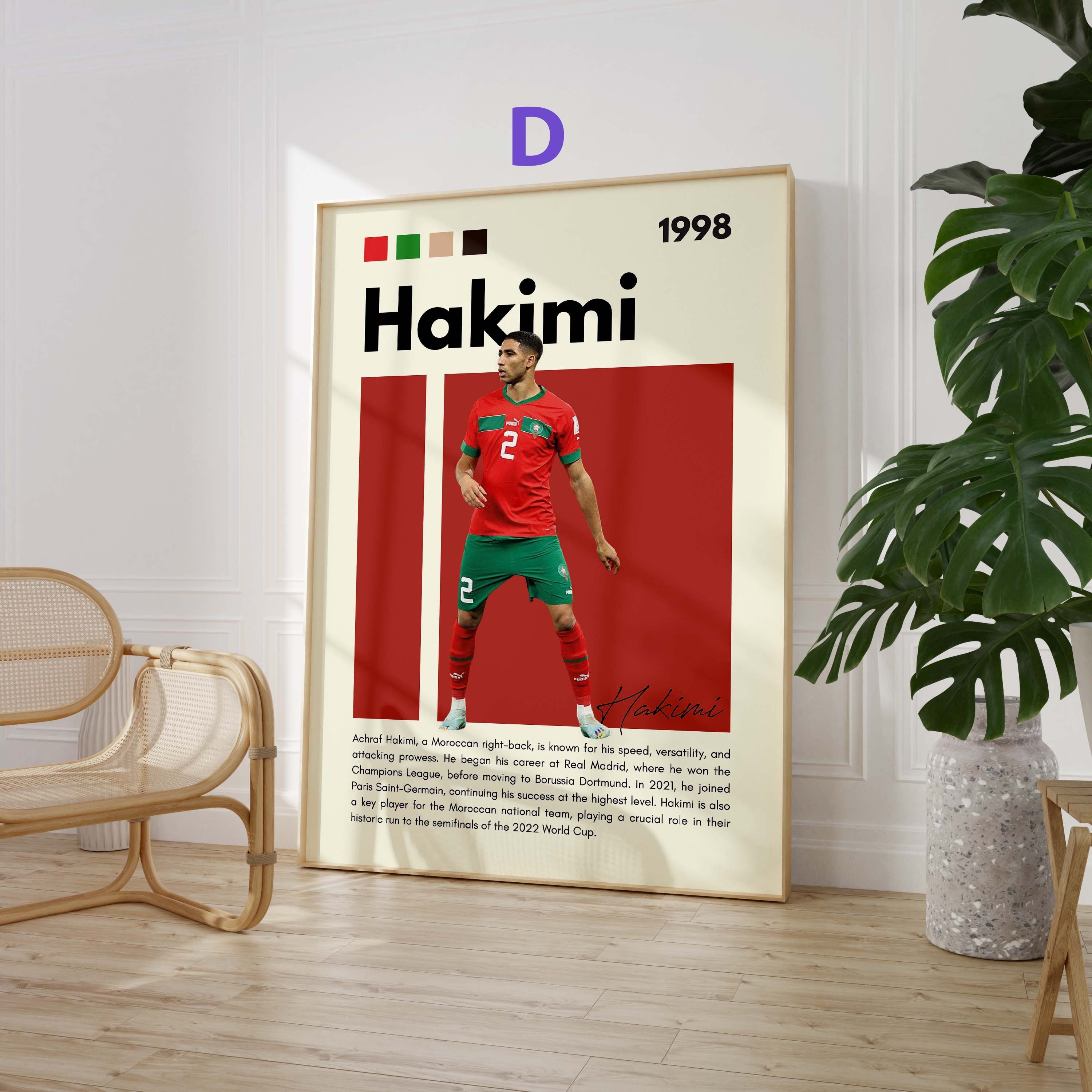 Poster Stars du Football · Mbappé Neymar Messi Hakimi Haaland Yamal · Déco Murale Sport · Print sans Cadre