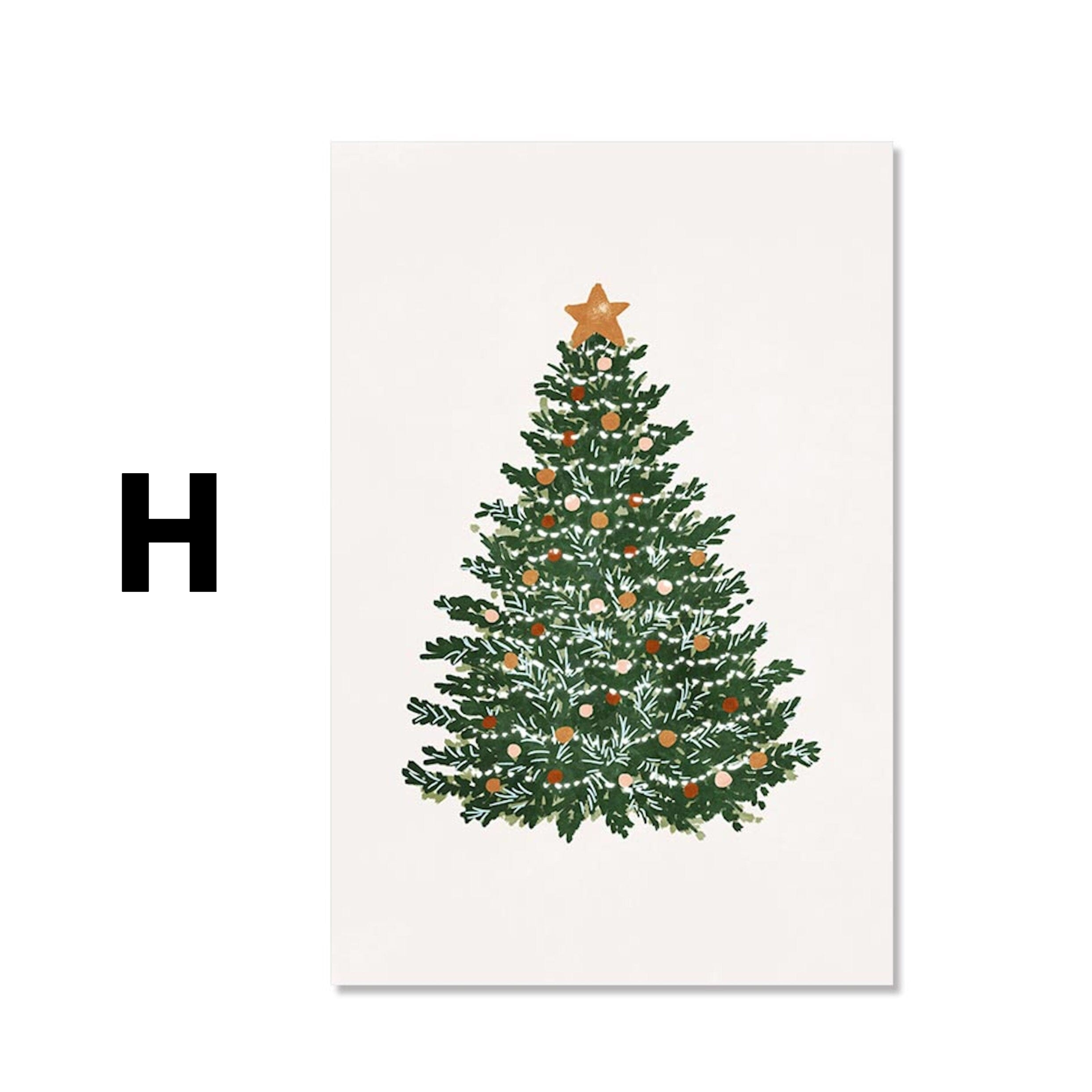 Poster Sapin de Noël avec Cadeaux · Décoration Fêtes · Print sans Cadre