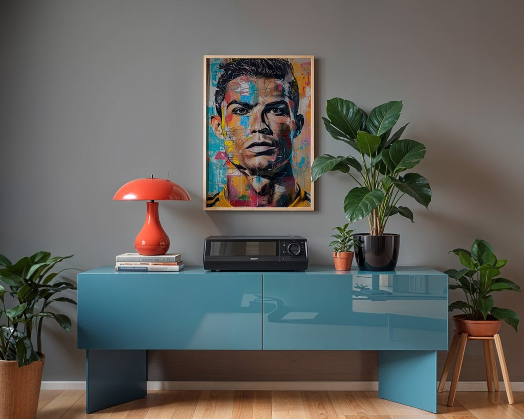 Poster Ronaldo Légende du Football · Street Art & Pop Art · Tableau Mural Moderne · Print sans Cadre