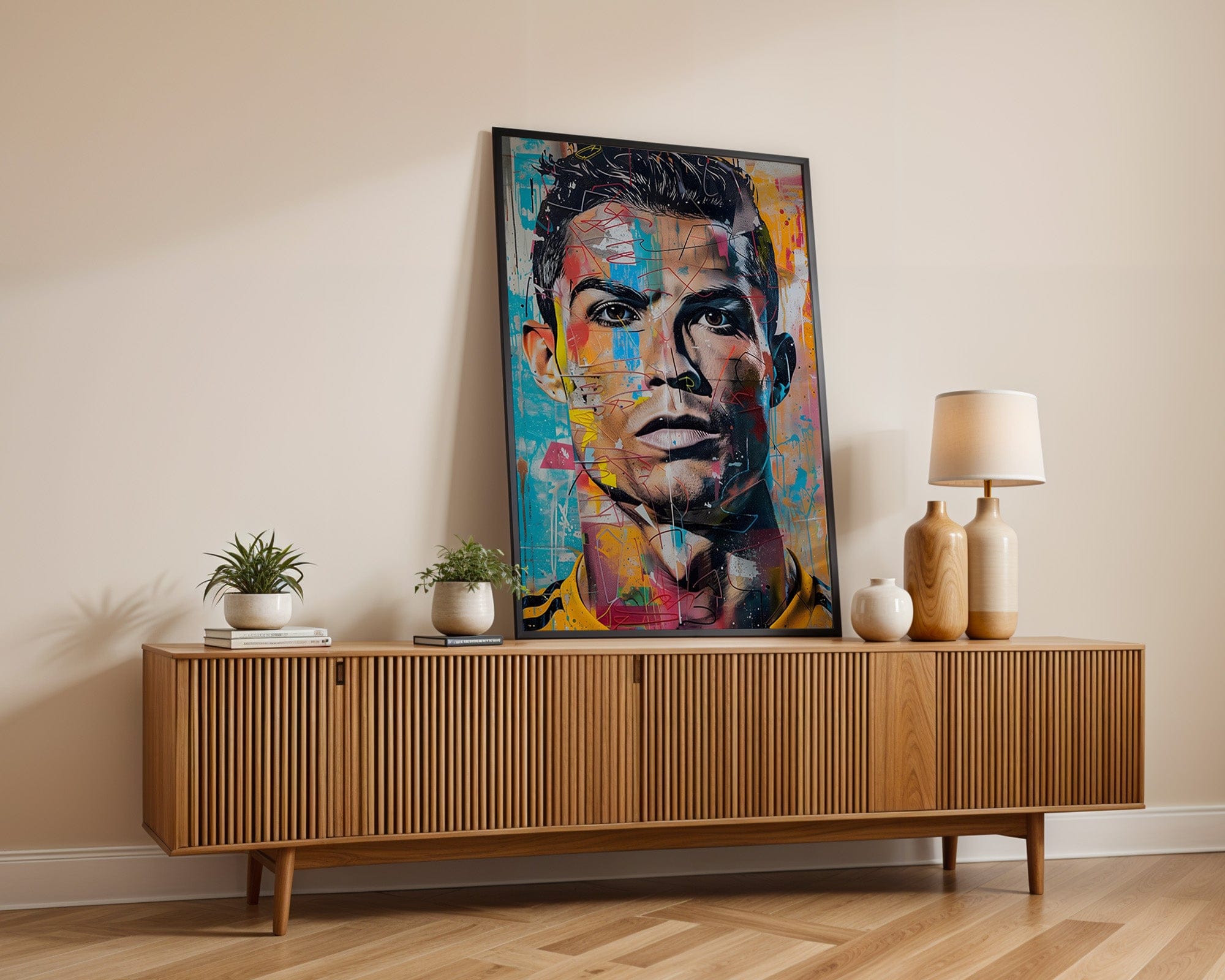 Poster Ronaldo Légende du Football · Street Art & Pop Art · Tableau Mural Moderne · Print sans Cadre