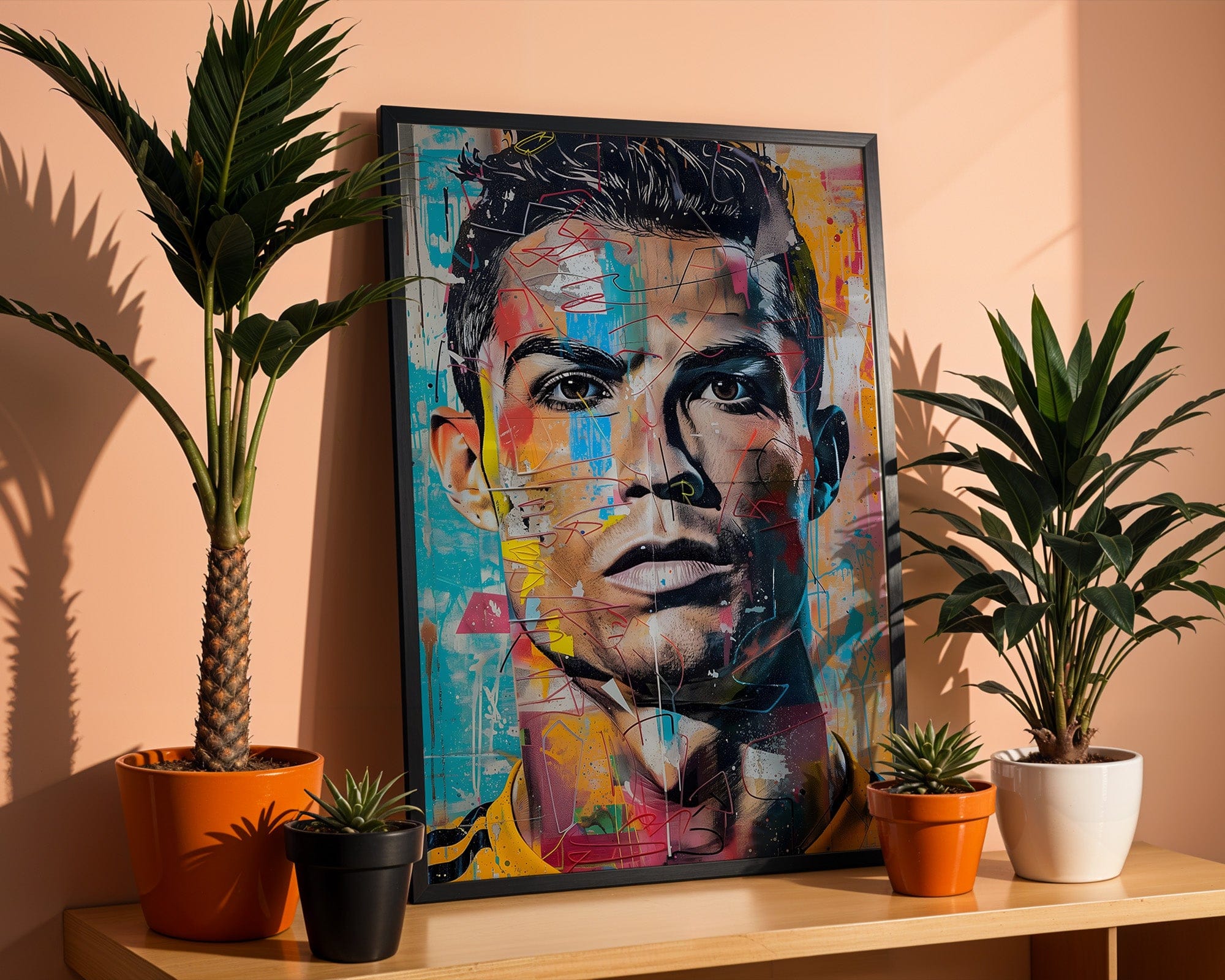 Poster Ronaldo Légende du Football · Street Art & Pop Art · Tableau Mural Moderne · Print sans Cadre