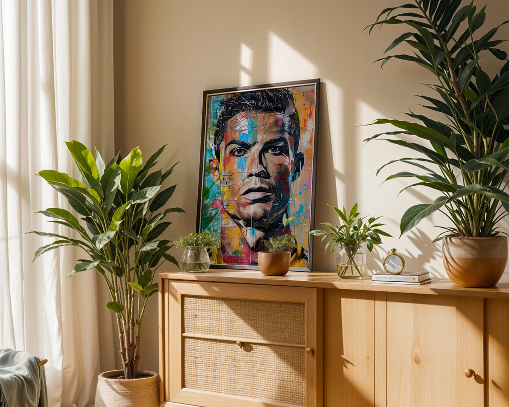Poster Ronaldo Légende du Football · Street Art & Pop Art · Tableau Mural Moderne · Print sans Cadre